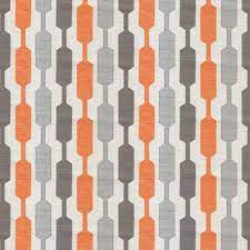 Burnt orange garden floral collection repeat pattern vector print. Mcalister Textiles Burnt Orange Grey Fabric