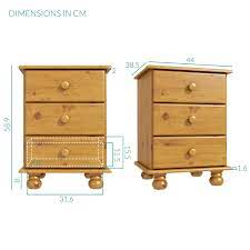 Featuring solid oak and walnut hardwoods, these bedside drawers are a luxurious investment you can afford to love. Hamilton 3 Drawer Bedside Table In Pine Furniture123