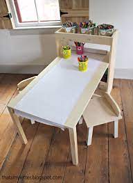 Kids Art Center Diy Kids Art Kids Furniture Plans Kids Art Table