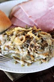 Plate Of Green Bean Casserole Image Crockpot Green Beans Green Bean Casserole Crock Pot Green Beans