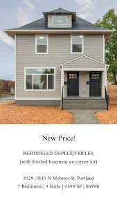 Homes For Sale In Oregon Completely Remodeled Duplex Triplex With Finished Basement On Corner Lot In Portla Multi Family Homes First Time Home Buyers Triplex