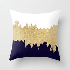 Get the latest arrival from pdpaola. Modern Navy Blue White Faux Gold Glitter Brushstrokes Throw Pillow By Pink Water Society6