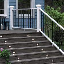 Deckorators Grab And Go 6 Ft X 2 75 In X 36 In White Composite Deck Stair Rail Kit Contemporary Balusters Included Assembly Required Lowes Com In 2021 Deck Stair Railing Railings Outdoor Deck Railings