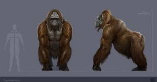 Yet Another Interpretation Of How Gigantopithecus May Have Looked 6 Tall Human At Left For Scale Thought Ancient Animals Prehistoric Creatures Prehistoric
