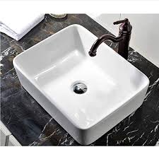 Ceramic kitchen sinks are renowned for their. Bathroom Vessel Sink And Rectangular White Ceramic Porcelain Counter Top Vanity Bowl Sink Kitchen Bathroom Fixtures Tools Home Improvement Urbytus Com