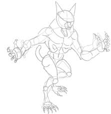 1) dessinez un rectangle qui définira les proportions et les limites du dessin choisi. Dessiner Un Loup Garou