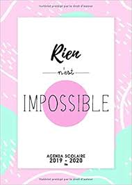 20 juil 2019 à mis à jour : Amazon Com Agenda Scolaire 2019 2020 Fille Rien N Est Impossible Agenda Etudiante Pour L Annee Scolaire 2019 2020 Format A5 Rentree Scolaire 2019 2020 French Edition 9781079058475 Collectif Papeterie Books