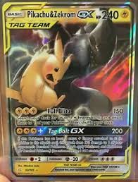 Shop comc's extensive selection of zekrom pokemon cards from 2017. Pikachu Zekrom Gx Ultra Rare 33 181 Sm Tag Team Up Pokemon Tcg Holo Foil Lp Ebay
