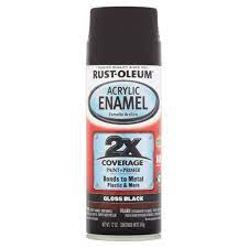 What is better enamel or acrylic paint? Black Rust Oleum Automotive Acrylic Enamel 2x Gloss Spray Paint 12 Oz Walmart Com Walmart Com