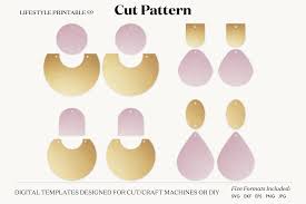 Download Earrings Template Cut File Graphic By Lifestyle Printable Co Creative Fabrica PSD Mockup Templates
