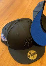 New Era New York Yankees Mens Black Tonal Blue Uv 2000 Ws Side Patch 59fifty Fitted Hat 59005332 In 2021 Fitted Hats New Era New York Yankees
