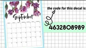 September Not Mine In 2020 Roblox Codes Custom Decals Decal Design