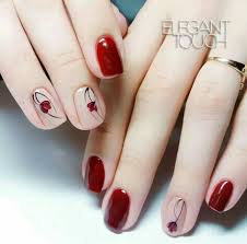 En ocasiones se ve mucho mejor un disseño para esta temporada encontraras que en uñas cortas la combinación de más de 2 colores está siendo tendencia, al igual que combinar las uñas. Unas Rojas Decoradas Disenos Con Colores Y Formas Elegantes Disenos De Unas Rojas Manicura De Unas Manicura Para Unas Cortas