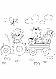 Op de boerderij worden dieren gehouden. Kleurplaten Tractor Graafmachines En Trekkers Tijd Met Kinderen