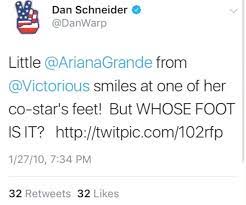 I just saw the foot stuff, which is like, yea a little weird. Dan Schneider Scandal Thread Little Snowflakes Pretty Ugly Little Liar