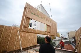 Extension ossature bois prix au m2 : Surelevation Et Extension D Une Maison En Bois A Asnieres Drop