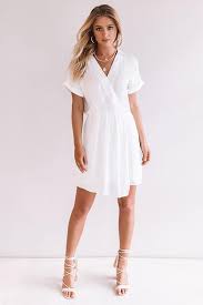 Upper East Side Sipping Dress In White In 2020 Casual Dresses For Women White Dress Womens Dresses