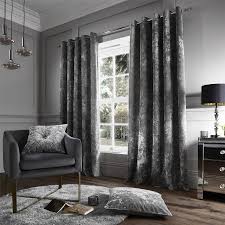 2 pairs of dunelm mills lux curtains rich burgundy red and champagne beige ring tops lined and comes with matching tie backs one pair 166. Crushed Velvet Silver Curtains Justlinen