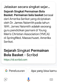 Check spelling or type a new query. Jelaskan Sejarah Terciptanya Permainan Bola Basket Brainly Co Id