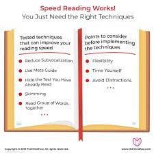Speed Reading Techniques Speed Reading Improve Reading Skills Memorization Techniques