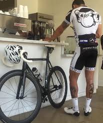 Cyclist In Lycra Fahrradbekleidung Radsport Trikots