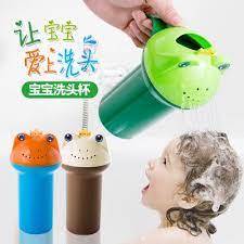 婴儿花洒浴勺水勺洗澡沐浴儿童洗发杯玩具杯戏水瓢洗头杯 baby shower cap shampoo cap baby cap