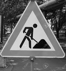 In this selection you can find handicap parking signs, railroad crossing signs, stop signs and yield signs. Warning Signs Road Works Traffic Sign In Black And White Stock Photo Picture And Royalty Free Image Image 61538401