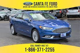 2017 Lightning Blue Ford Fusion Hybrid Titanium Fwd Automatic Cvt Sedan Gas Electric I 4 2 0 L 122 Engine Ford Fusion Used Ford Gas And Electric