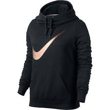 Black And Gold Nike Clothes Nike Women S Club Graphic Funnel Hoodie Rose Gold Black Size Large Academy Casual Comfy Nike Long Sleeve Rose Gold Clothes Fashion