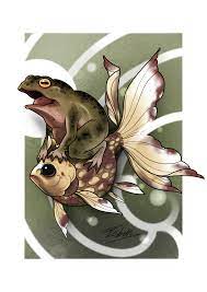 Jonas rodrigo on july 12, 2015: Frog Riding A Goldfish Tattoo Design Goldfish Tattoo Design Goldfish Tattoo Tattoo Designs