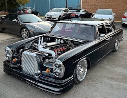 Eurowise Performance Did A Lot Of Work On This 1969 W108 Which Is Now Chopped Ls Swapped Turbo Charger Bagged Ls Swap Mercedes Benz Mercedes Benz Classic