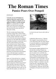 Newspaper Report On The Eruption Of Mount Vesuvius Which Destroyed The City Of Pompeii Newspaper Report Pompeii English Newspapers