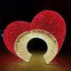Holiday Lighting Outdoor Waterproof Christmas Lights Decoration 3D Heart  Shaped Motif Light