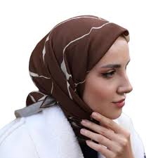 Water Mark Marble Print Square Hijab