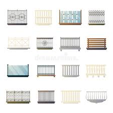 However, it requires more maintenance. Balcony Railings Design Flat Icons Collection Stock Vector Illustration Of Creative Isolated 84576591