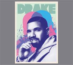 Drake Poster, Drake Wall Art, Drake Print, Drake Music Print, Music Poster,  Rap Poster, Drake Rapper, Rap Music Print, Aubrey Drake Graham