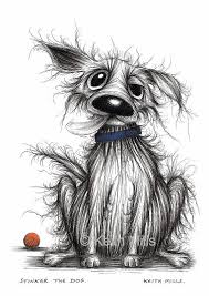 Stinker The Dog Print A4 Size Picture Horrible By Keithmills Dog Art Animal Art Dog Drawing