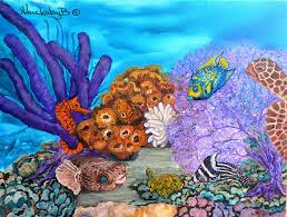 900x900 realistic paintings of coral reef coral reef painting. Underwater Paintings Jan Art Bonaire