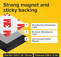 Amazon.com: X-bet MAGNET Hyper-Sticky Magnets with Adhesive Backing - Strong Magnetic Squares for Whiteboard, Fridge, Crafts - Easy to Cut Stickers ...