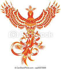 What is a phoenix bird? Mythical Phoenix Bird Stylized Firebird Fantasy Phoenix Bird Spreading Wings Canstock