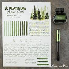 Thinkthursday Platinum Forest Black Fountain Pen Ink Anderson Pens Pen And Paper