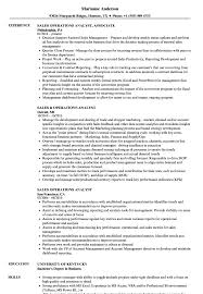 sales operations analyst resume samples