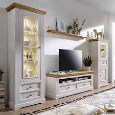 Landhaus Wohnwand Charming In 2020 Living Room Decor On A Budget Living Room Entertainment Center Home Living Room