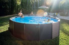 Intex Graphite Gray Panel Pools Above Ground Pool Package 15 8 Round X 49 Tall 26383eh Pool Above Ground Pool In Ground Pools