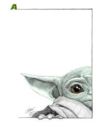 Sw23 Fan Art Print The Child Etsy In 2020 Star Wars Drawings Star Wars Art Yoda Art