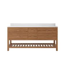 Willow Collections Parker Teak 36 in. W x 22 in. D x 36 in. H Single Sink  Bath Vanity Center in Golden Teak 2 in. Piatra Gray Quartz Top  PRK_TK_GLD_PT_GR_36