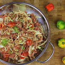 Cabbage With Corned Beef Bully Beef Recipe Caribbeanpot Com Jamaican Recipes Corned Beef Corn Beef And Cabbage
