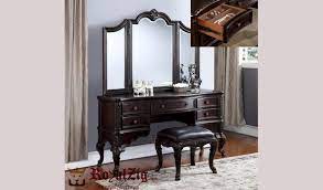 24 x 18 x 74 inches (l x d x h). Classy Teak Wood Dressing Table With Mirror Frame Royalzig