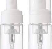 2-Piece Plastic Foamer Bottle Clear Pump Dispenser Mini Travel Size Foaming  Soap Face Wash 1.7 Oz, No leaks!