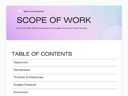 Write a scope of work: Meaning, examples, templates | Canva